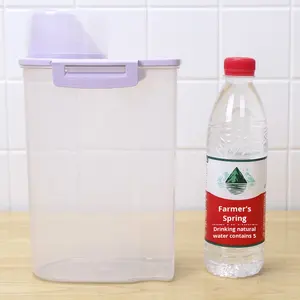 Große versiegelte Aufbewahrung sbox aus Kunststoff für trockene Lebensmittel Küchen lebensmittel behälter für den Heimgebrauch Set Verpackung mit Getreide vorrats glas - Product Image 3