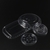 Couvercle jetable écologique en PET pour tasses à café et thé au lait – Couvercle plat en plastique personnalisable avec couvercle assorti