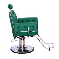Nouvelle Chaise de Barbier Métallique de Style Antique pour Salon de Beauté, en Cuir Synthétique, Pompe Hydraulique Robuste, Rotation à 360 Degrés
