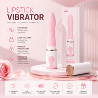 Vibrateur discret en forme de rouge à lèvres pour femmes, mini bullet, étanche, recharge magnétique USB, silicone, 10 modes de vibration et rotation, jouet sexy