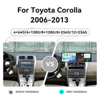 Baoshang Écran tactile interactif double 9,1 pouces Android 15 Radio de navigation GPS pour voiture pour Toyota Corolla 2006-2013 CarPlay sans fil