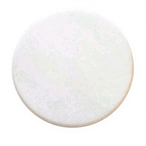 Round White Speckled Marble Non-Slip Eco-Friendly Table Mat <b>Placemat</b> with 10mm/5mm/4mm Thickness Options - Product Image 1
