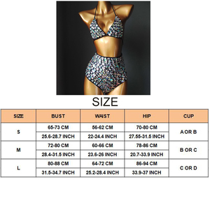 Bikini avec strass pour femmes, maillot <span class=keywords><strong>de</strong></span> <span class=keywords><strong>bain</strong></span> <span class=keywords><strong>2</strong></span> pièces, AB cristal, luxueux, vente en gros, collection 2020 - Product Image 2