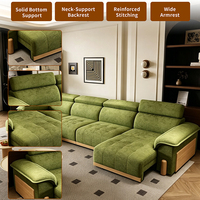 Canapé-lit électrique inclinable à commande vocale et à distance, cadre en bois massif, coussin en latex, inclinaison zéro mur, directement de l'usine