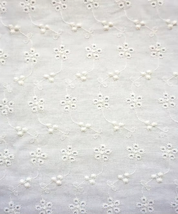 ผ้าลูกไม้ตาข่ายผ้าฝ้ายสีขาวสำหรับเสื้อผ้าลูกไม้ปักลายวอยซ์ผ้าฝ้ายสีขาวสำหรับ100% - Product Image 1