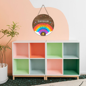 Panneaux de rentrée scolaire en bois en stock, panneaux de bienvenue pour la culture de classe, plaques de porte décoratives et créatives, décorations d'ambiance. - Product Image 2