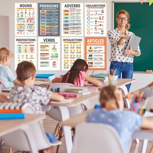 โปสเตอร์สื่อการสอน<span class=keywords><strong>ภาษา</strong></span>อังกฤษแบบเคลือบด้านพร้อมภาพประกอบสีสันสดใส สำหรับตกแต่งห้องเรียน ทางเดินโรงเรียน และกระดานประกาศ - Product Image 2