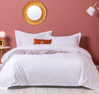 Ensemble de literie luxueux hôtel cinq étoiles 50/50 polyester/coton couleur blanche solide doux et confortable