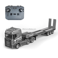 Huina 1302A Autorisé 770S V8 1/24 RC Transport Flatbed Trailer 2.4G 14CH Alloy Tractor Pallet Truck