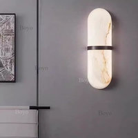 Décoration murale haut de gamme en pierre naturelle personnalisée, pierre intérieure rétroéclairée, lumière murale linéaire en onyx