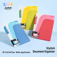 Porte-documents multifonctionnel A4, classeur de bureau, porte-documents d'étude, porte-documents transparent en PP, pages insérables, grande capacité de rangement, livre de rangement