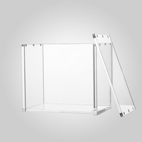 Boîte de présentation magnétique en acrylique transparente personnalisée pour booster box anglais, protection UV pour cartes TCG
