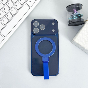 Étui de téléphone portable protecteur en matériau PC, étanche et givré, avec cordon de transport pratique, support rotatif à 360 degrés et barre colorée - Product Image 3
