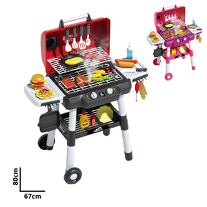 Jouets de <span class=keywords><strong>cuisine</strong></span> en plastique pour enfants Lucky Toys, barbecue électrique d'extérieur avec pulvérisateur, ustensiles de cuisson et ensemble de découpe amusant - Product Image 1