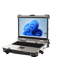 Nueva Laptop de Aluminio de 17.3 Pulgadas con Pantalla Doble, Totalmente Resistente, Computadora Profesional con SSD de 16GB para Condiciones Extremas