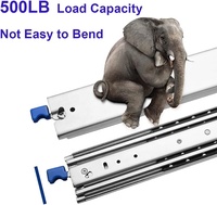 Glissière à roulement à billes à montage latéral pour canal robuste avec serrures 500lbs extension complète Lbs Industrial Metal Lock-in DrawerSlides