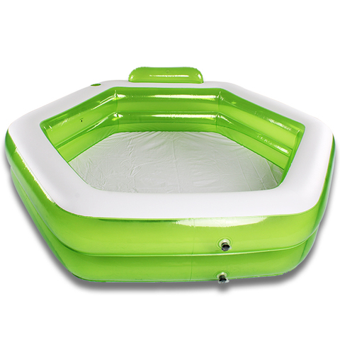 Wholesale Custom Large Green  Inflatable Family Pool  for Outdoor Garden Yard Kiddie Fun Inflatable Swimming Pool With Headrest
