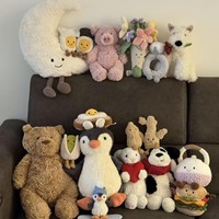 Peluche Jelly Cat, jouet en peluche doux et mignon, poupée en peluche JC, jouet en peluche moelleux pour la décoration de la maison, cadeau d'anniversaire ou de fête