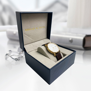 Confezione di Lusso Personalizzata in Cartone Rigido Ecologico Resistente all'Acqua con Stampa in Lamina d'Oro Beige per Accessori Orologi - Product Image 2