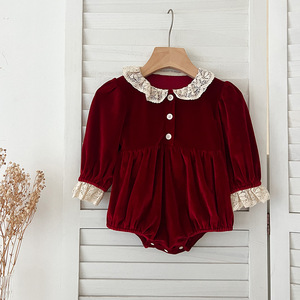 Vestido para Niñas Estilo Coreano, Vestido de Princesa con Encaje, Manga Larga, Corte en A, para Bebés, Conjuntos a Juego para Hermanas para Año Nuevo - Product Image 2