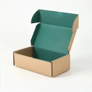 Emballage de boîte postale personnalisée ondulée brune recyclée imprimée en gros Boîte en carton de papier ondulé