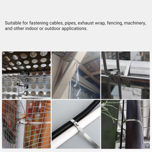<span class=keywords><strong>Fascette</strong></span> Autobloccanti in Acciaio Inox SS316 di Alta Qualità, <span class=keywords><strong>Fascette</strong></span> <span class=keywords><strong>Metalliche</strong></span> <span class=keywords><strong>per</strong></span> Cavi - Product Image 2