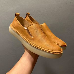 Brown Leather Shoes Men's Loafers Winter New Style Cowhide Work <b>Boots</b> Factory Supplier Fashionable Retro Casual Shoes - Product Image 2