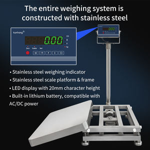 HTW-B2-IP67 300 किलोग्राम/500 किलोग्राम उच्च परिशुद्धता वायरलेस स्केल वजन प्लेटफॉर्म पैमाने स्टेनलेस स्टील के नेतृत्व वाले सूचक बेंच स्केल - Product Image 4