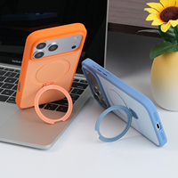Coque magnétique antichoc Soft Touch avec béquille pour iPhone 18 17 16 15 Pro Max en TPU PC anti-traces de doigts – Vente en gros de coques de téléphone
