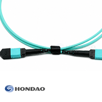 Câble 12F OM3 MPO femelle type B MTP vers MTP UPC 3.0mm LSZH Aqua Multimode Patch Cord