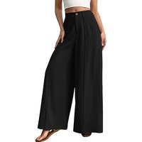 Nouveau Pantalon Évasé Chic et Élégant à Taille Haute avec Plis Centraux et Jambes Larges, Style Resort, Collection Été 2026, Vente en Gros