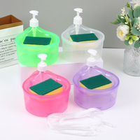 Distributeur de savon liquide pour cuisine, distributeur de savon liquide, support de distributeur de savon, porte-éponge, distributeur de savon à pompe, bouteilles de rangement, boîtes