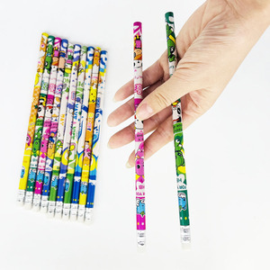 Di alta qualità Surwin FP12 7 pollici HB in legno fantasia Design matita Set gomma EN71 certificata per i bambini studenti di scrittura - Product Image 5