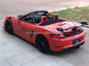 Kit de Carrocería con Alerón de Fibra de Carbono Estilo Tec para Porsche 718 Cayman Boxster, Nuevo - Product Image 4