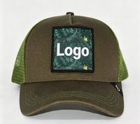 Topi Trucker 5 Panel Warna Hijau Vintage |   100% Katun Unisex Bernapas, Cocok untuk Logo Kustom, Olahraga Lari, Penggunaan Luar Ruangan