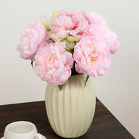 Buket Bunga Sutra Peony Buatan yang Terinspirasi Nyanyian Buddha, Dekorasi Pemandangan yang Memancarkan Pesona Mewah dan Seperti Asli, Sempurna untuk Pernikahan