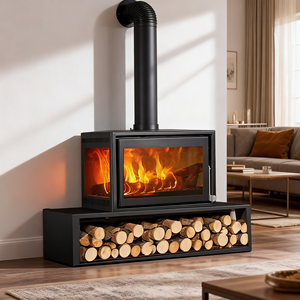 Chimenea Moderna <span class=keywords><strong>de</strong></span> <span class=keywords><strong>Leña</strong></span> Integrada <span class=keywords><strong>de</strong></span> Estilo Europeo con Vista Panorámica <span class=keywords><strong>para</strong></span> Sala <span class=keywords><strong>de</strong></span> Estar, Casa <span class=keywords><strong>de</strong></span> Huéspedes o Calefacción del Hogar - Product Image 1