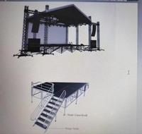 Sistema de Iluminación Profesional para Escenarios Exteriores Mansender 10X12M, Estructura de Techo Arqueado Triangular de Hierro Modular, Carga Pesada 1000kg, con Pernos