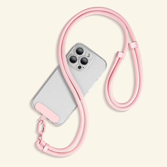 Universal Adjustable Chain Polyester Mobile Phone Lanyard with iphone Tether Patch Crossbody Neck Strap for Cell Phone Use
