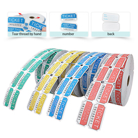Papier thermique de haute qualité pour billets de loterie, avec revêtement supérieur, numérotation à double brouillon, rouleau de billets de tombola