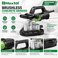Mesin Gerinda Sudut Beton Profesional Maxtol 3500W 100MM, Mesin Poles Lantai & Dinding Industri Tanpa Sikat