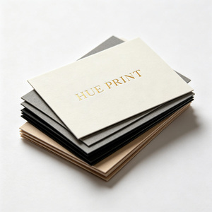 Custom Business Card Printing Premium <b>Paper</b> 350gsm Cardstock Silver Foil Stamping <b>Gloss</b> Lamination Square Shape for Trade Show - Product Image 1