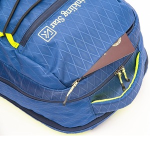 Blue Large Capacity Lightweight <b>Drawstring</b> <b>Backpack</b> Rhombus Grid Pattern Design Suitable for Short Trips Versatile <b>Backpack</b> - Product Image 6