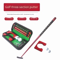 Ensemble de 3 mini putters de golf, kit d'entraînement de golf pliable, aide à l'entraînement de golf portable pour une utilisation à l'intérieur et à l'extérieur