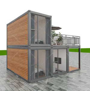 new technology container office steel structure frame welded flat pack container house foldable house as dormitory office hotel