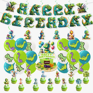 Kit <span class=keywords><strong>de</strong></span> Artículos <span class=keywords><strong>para</strong></span> Fiesta <span class=keywords><strong>de</strong></span> Dinosaurios 3D con Banderines Colgantes, Globos y Espirales Decorativos <span class=keywords><strong>para</strong></span> Celebraciones <span class=keywords><strong>de</strong></span> <span class=keywords><strong>Cumpleaños</strong></span> Temáticas <span class=keywords><strong>de</strong></span> Niños, Decoración Jurásica - Product Image 1