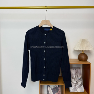 Suéter de lana de punto ajustado informal con logo personalizado estilo Ralph, cálido para invierno, para mujer, Colección Old Money 2026 - Product Image 5