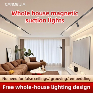 Siêu mỏng bề mặt lõm ẩn ceil 48V tuyến tính tại chỗ dẫn ánh sáng theo dõi 1m 2m mỏng toàn bộ nhà từ hệ thống đường sắt chiếu sáng - Product Image 2