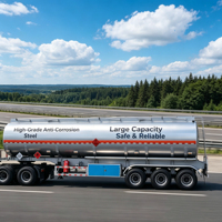 Semi-remorque citerne à ciment en vrac sec en acier à 4 essieux, 60 m³, avec compresseur diesel indépendant, taille personnalisable, charge utile de 30-80 tonnes
