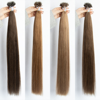 Extensions capillaires humaines Nano Ring en gros, double épaisseur, 100 % naturelles, extensions Micro Link, extensions à pointe Nano marron